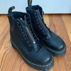 Doc Martens Sinclair Flatform Zip Leather Boots